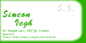 simeon vegh business card